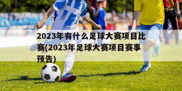 2023年有什么足球大赛项目比赛(2023年足球大赛项目赛事预告)